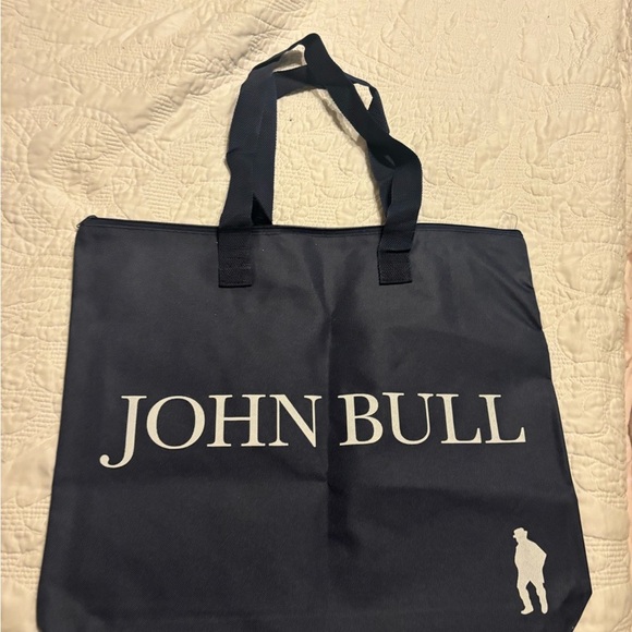 John Bull Jeweler NavyTote Bag zip top - Picture 2 of 2